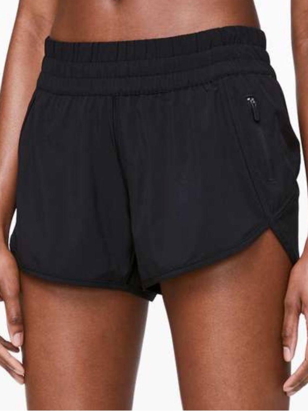 Lululemon Tracker Shorts running low rise  V *4"
Black swift liner